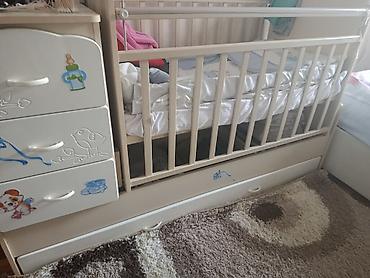 bunk bed: Детская кровать-трансформер с пеленальным комодом и выдвижным ящиком — 2
