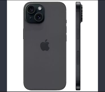 Apple iPhone: IPhone 15, Б/у, 128 ГБ, Jet Black, Зарядное устройство, Защитное стекло, Чехол