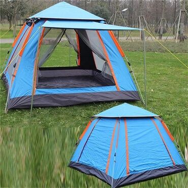 палатки для туризма и отдыха: Палатка автоматическая с тамбурам, Палатка идёт с маскитной сеткой