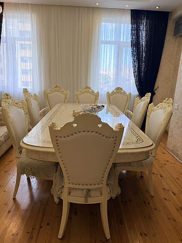 malaziya stol: Qonaq otağı üçün, Yeni, Açılan, Dördbucaq masa, 8 stul — 2