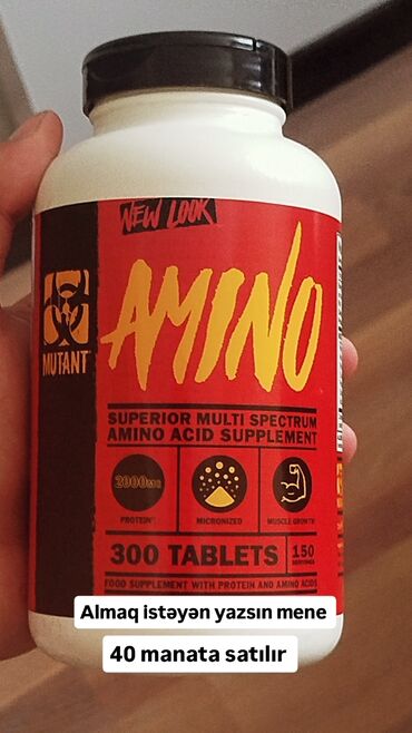 Hovuzlar: Mutant Amino — məşhur idman əlavəsidir və əsasən əzələ kütləsi