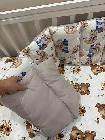 ayı dərisi: Uşaq beşiyi üçün qoruyucu bort dəsti Standard krovat ucun 60x120 - — 4