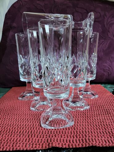 Ostali antikviteti: Case kristal rucni rad za vino Italija 1950g+. Case komada 6 u — 4