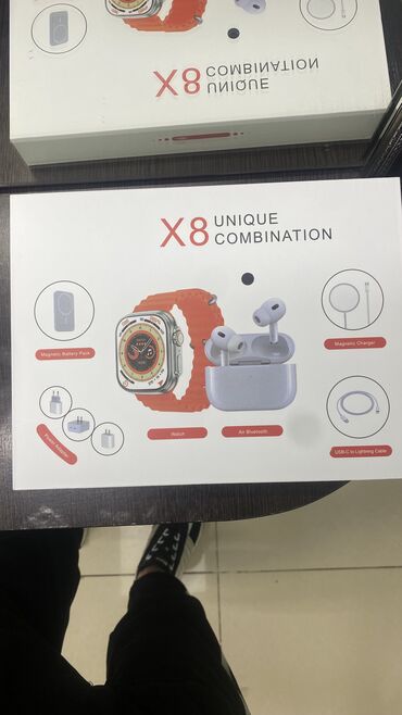 Наручные часы: Продаю отличные смарт часы X 8 ultra watch набор 6 в 1.Можно считать