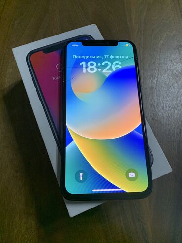 11 айфон 64: IPhone X, Колдонулган, 64 ГБ, Куту, 100 %