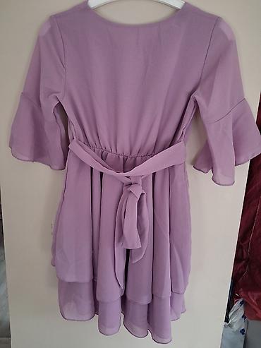 bele baletanke: Lila/lavanda haljina od laganog šifona, ženstvenog kroja. - Okrugao — 3