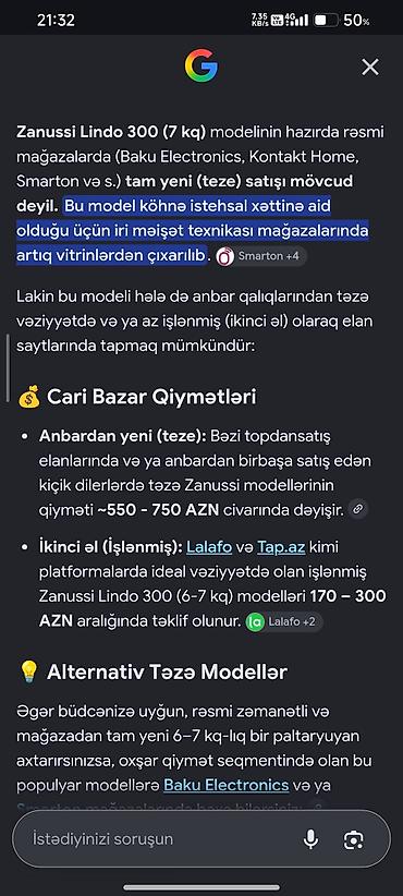 manitorlar masin: Paltaryuyan maşın Zanussi, 7 kq, İşlənmiş, Avtomat, Qurutma var, Kredit yoxdur — 2