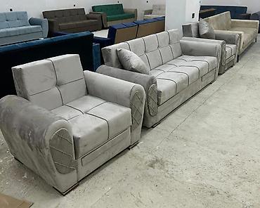 mingecevir divan: Mebel dəsti – zövqlü və rahat salon üçün - Tərkib: 1 ədəd üç nəfərlik — 1