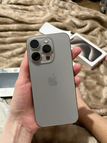 инструменты для телефона: IPhone 15 Pro Max, Колдонулган, 512 ГБ, Natural Titanium, Заряддоочу түзүлүш, Куту, 87 %