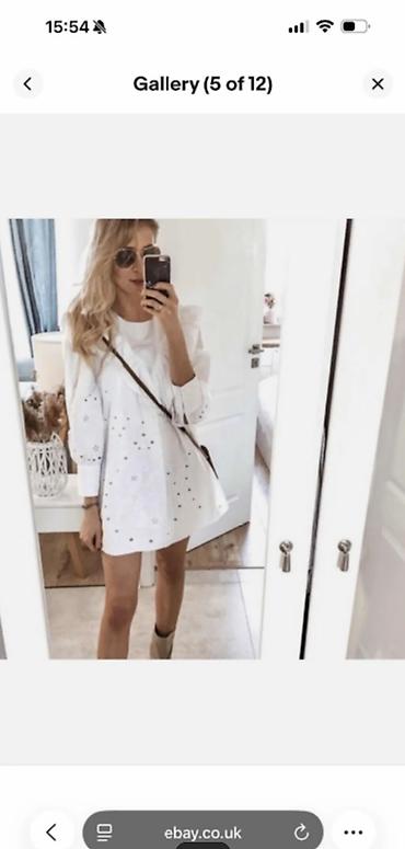 Haljine: Zara letnja haljina, engleski vez, M veličine. Dužina haljine mereno — 3