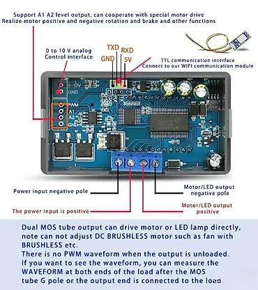 univerzalne multimedije: PWM kontroler/driver XY-MP12 za istosmerne motore i LED, 12 A, sa LCD — 2