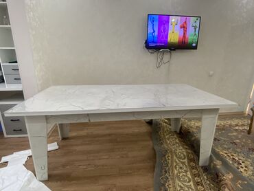 телефонный столик: Кухонный Стол, цвет - Белый, Новый