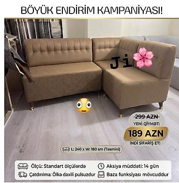 pedikur kreslosu: Məhsul: Mətbəx/otaq üçün L formalı yumşaq künc dəsti və pedikür — 1