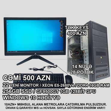 zalman: ⭐TƏK KEYS – 400 AZN ⭐22” Yeni Monitorla dəst – 500 AZN ⭐Videokartsız