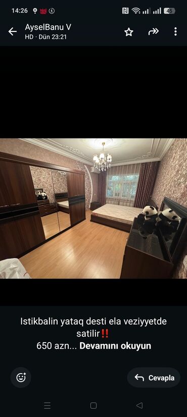 tek kravatlarin qiymeti: Istikbalin yataq desti ela veziyyetde satilir‼️ 650 azn 9cu mkr2524