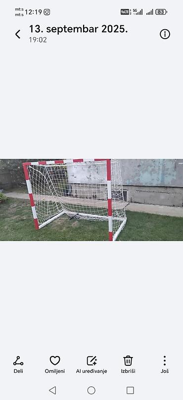 kovane kapije: Rukometni/futsal gol sa mrežom 150x190 2 u paketu - Dimenzije okvirno — 1