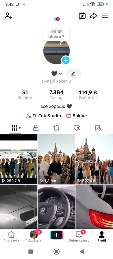Biznes üçün program təminatı: Bu, TikTok sosial media platformasının istifadəçi profilinin