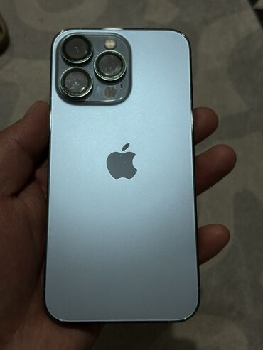 телефон бишкек бу: IPhone 13 Pro, Б/у, 128 ГБ, Голубой, Зарядное устройство, Защитное стекло, Чехол, 92 %