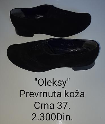 jake boje: Oleksy ženske cipele – crne, broj 37. Materijal: Prirodna prevrnuta — 2