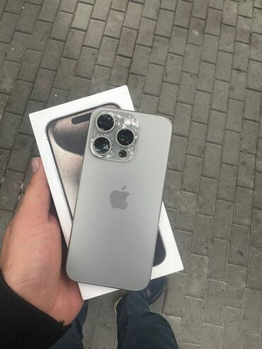 Apple iPhone: IPhone 15 Pro, 128 GB, Natural Titanium, Simsiz şarj, Face ID