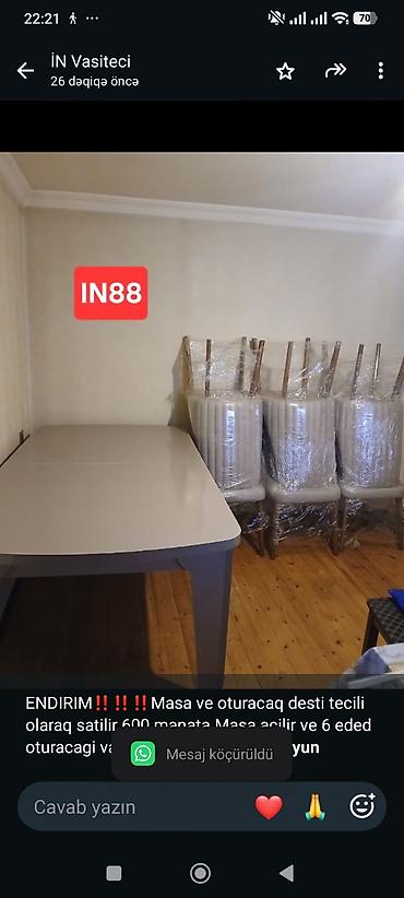 Qonaq otağı üçün, Yeni, Açılan, 6 stul lalafo.az -da Qonaq otağı üçün, Yeni, Açılan, 6 stul