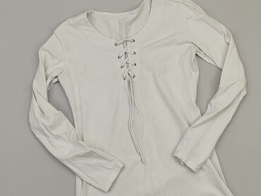 białe bluzki z długim rękawem z dekoltem: Bluzka Damska, S, stan - Dobry