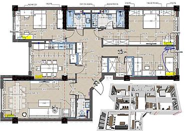 ihlas южный: 3 комнаты, 153 м², Ала-Арча ТРЦ Элитка, 14 этаж, ПСО (под самоотделку) — 1