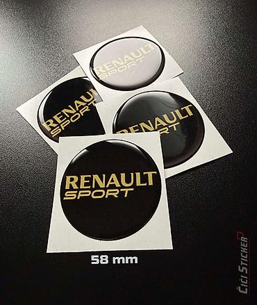 smart multimedija: RENAULT Sport 3D Stikeri za felne - Nalepnice za cepove-2739 Renault — 1