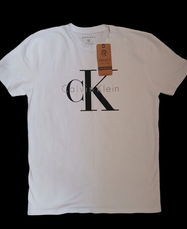 crno bela majica: Men's T-shirt Calvin Klein, M (EU 38), bоја - Bela