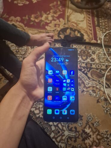 044 mobil operator: Honor X7b, 128 ГБ, цвет - Голубой, Сенсорный, Отпечаток пальца, С документами
