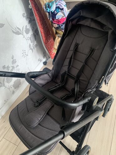 Коляски: Коляска, цвет - Черный, Б/у — 9