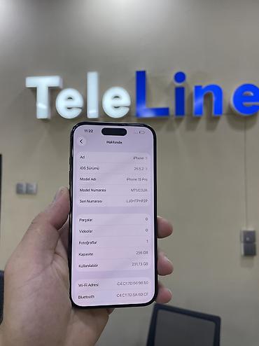 92: IPhone 15 Pro, 256 GB, Black Titanium, Simsiz şarj, Face ID, Sənədlərlə — 3