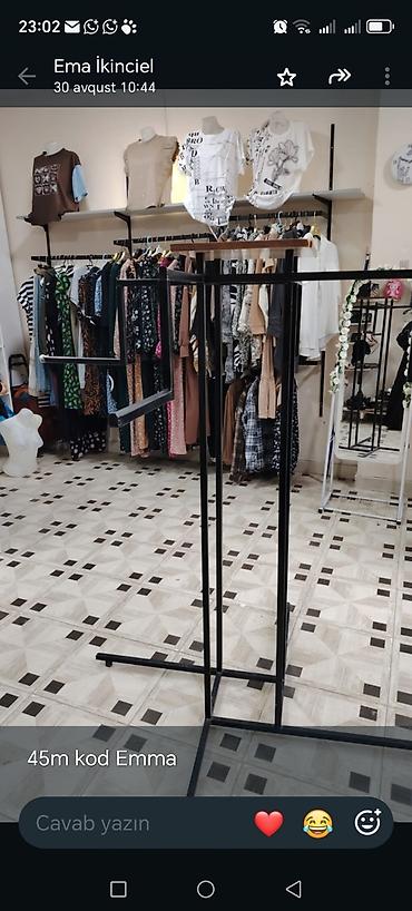 Mağaza üçün metal paltar askısı stendi - Material: möhkəm metal