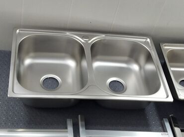 metbex ucun moyka: Paslanmayan poladdan iki gözlü mətbəx lavabosu - Material: 304 tipli