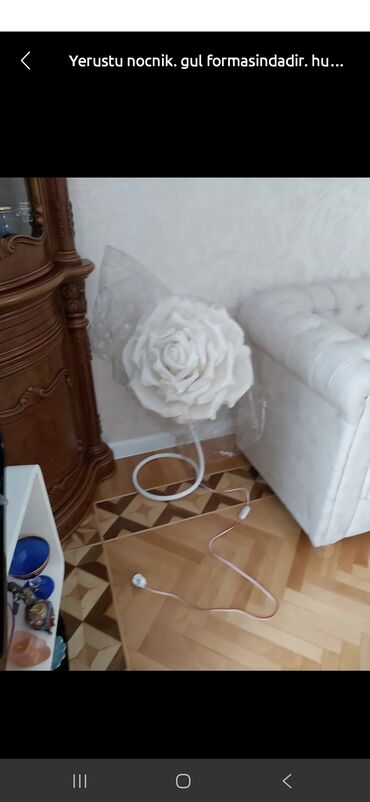 bağ işığı: Yerustu nocnik. gul formasindadir. hundurluyu 1 metre yaxindir. cox
