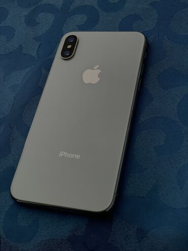 Apple iPhone: IPhone X, Б/у, 64 ГБ, Белый, Чехол, 100 %