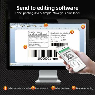 Торговые принтеры и сканеры: Принтер этикеток и чеков Xprinter XP-T361U 20-80mm receipt & label — 10