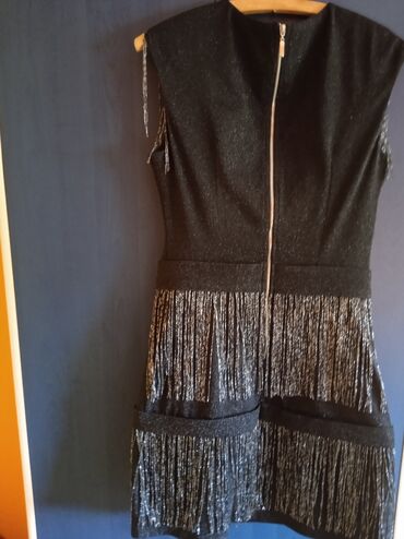 novogodišnje haljine 2023: M (EU 38), bоја - Crna, Drugi stil, Drugi tip rukava