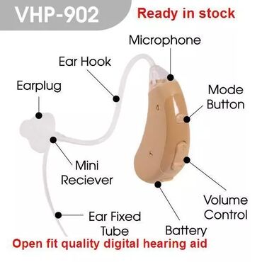 Слуховые аппараты: VHP-902, регулируемый открытый цифровой беспроводной слуховой аппарат