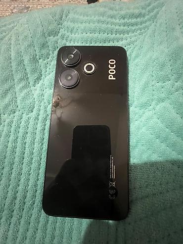 сенсорный экран: Poco M6, Б/у, 256 ГБ, цвет - Черный, 2 SIM — 1