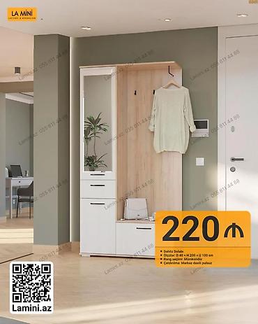 skaf dolab: Dəhliz dolabı – La Mini dizaynı - Ölçülər: D 40 × H 200 × U 100 sm - — 1