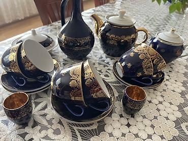 fırst class cay: Çay dəsti, rəng - Göy, Farfor, 6 nəfərlik — 2