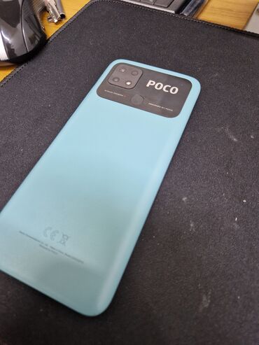 Мобильные телефоны: Poco C40, Б/у, 64 ГБ, цвет - Голубой, 2 SIM