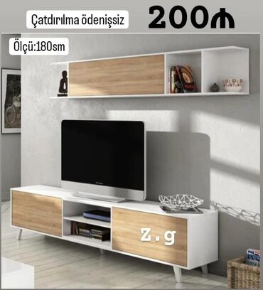 подставка под телевизор: Yeni, Düz TV altlığı, Polkalı, Laminat