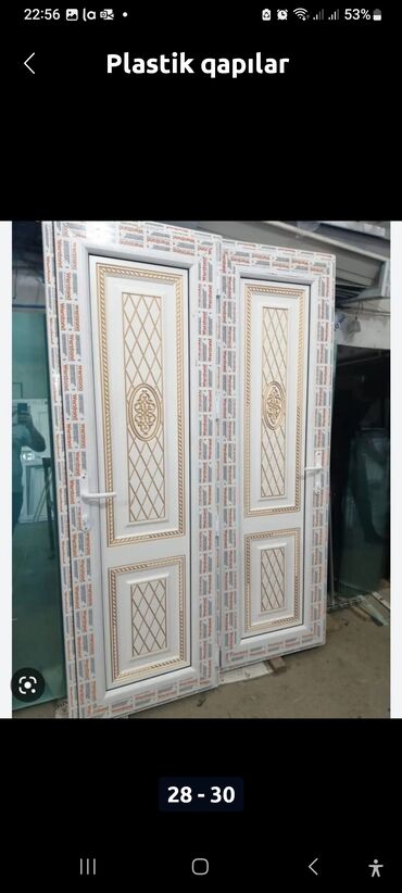 Plastik qapılar: Yeni Plastik qapı 80x200 sm Zəmanətli, Pulsuz çatdırılma, Rayonlara çatdırılma — 20