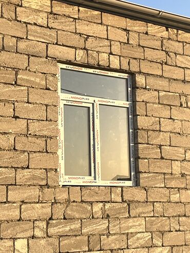 Plastik pəncərələr: Yeni İkiqat şüşə paketi Plastik pəncərə, Еni: 50 sm, Uzunluğu: 100 sm, Pulsuz quraşdırma — 23