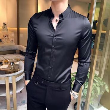 черные рубашки: Рубашка XL (EU 42), цвет - Черный