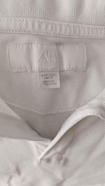 кидс: Набор из двух детских поло, белые б/у. 1) ZARA Kids - размер: 9–10 — 2