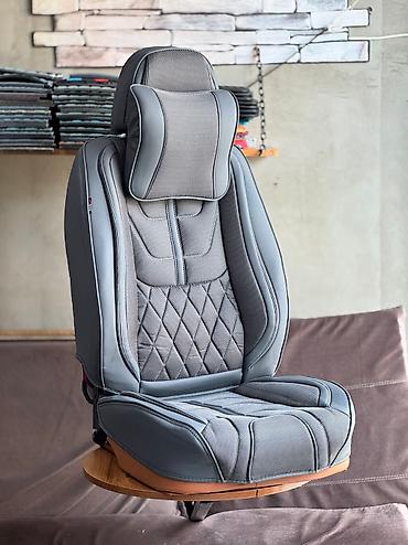 Чехлы и накидки на сиденья: Чехлы Экокожа, С подушкой, цвет - Красный, Новый, Бесплатная доставка, Платная доставка, Самовывоз — 5