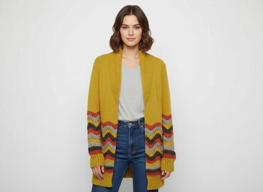 buty na koturnie z futerkiem: Hand Knitted, Кардиган жіночий, розмір S